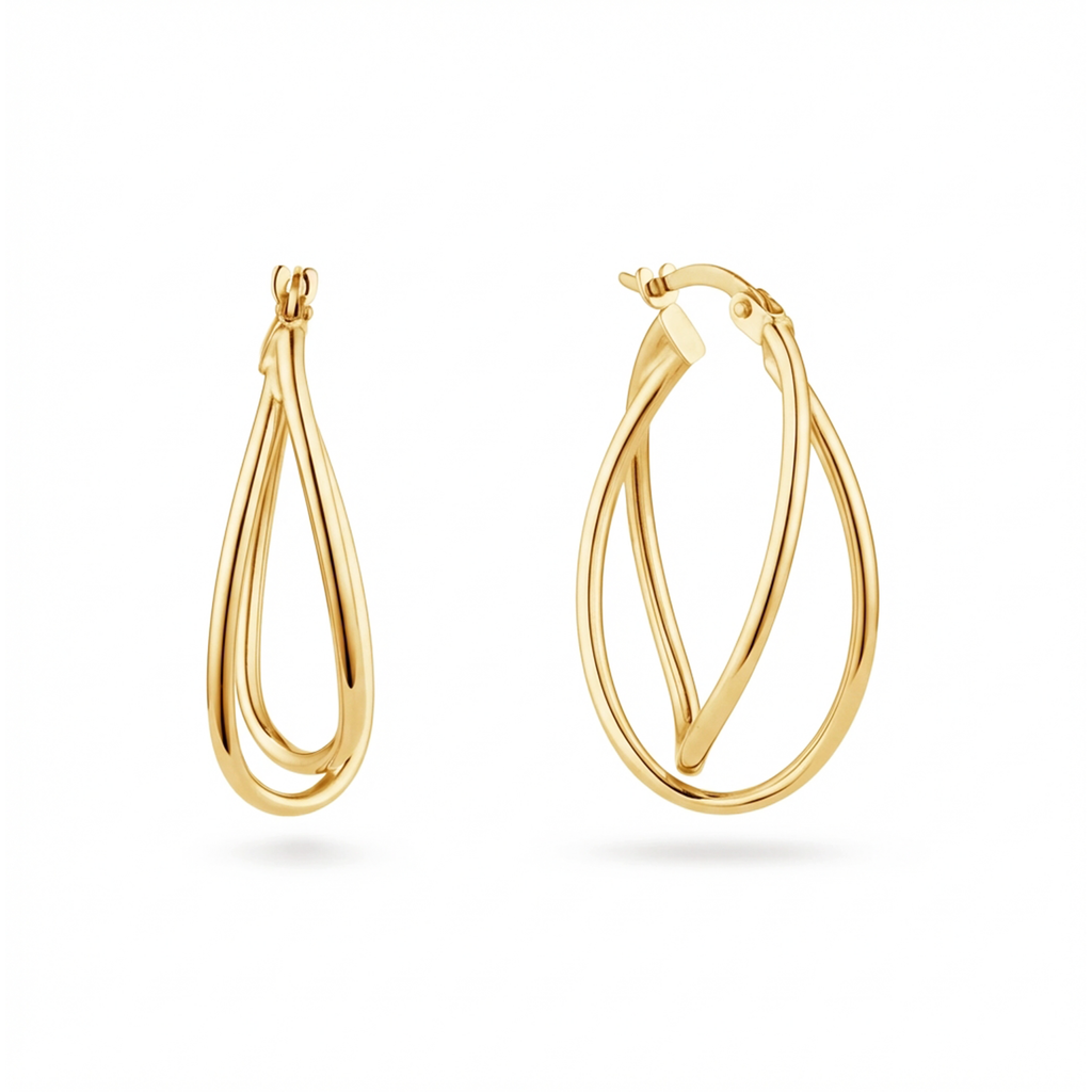 Maxima Hoops - Jackie - 14k Geelgoud