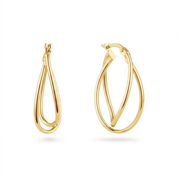 14 karaat geelgouden oorstekers - Maxima Hoops - Jackie