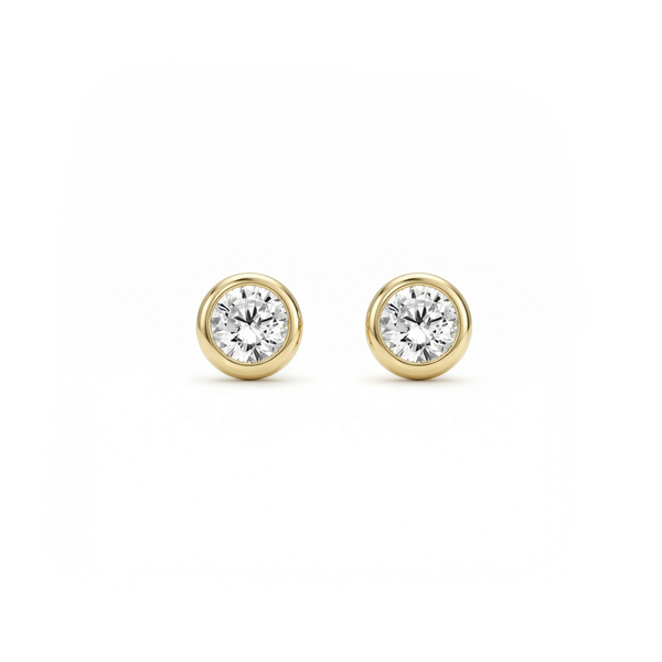 14 karaat geelgouden oorstekers - Blush - 7214YZI