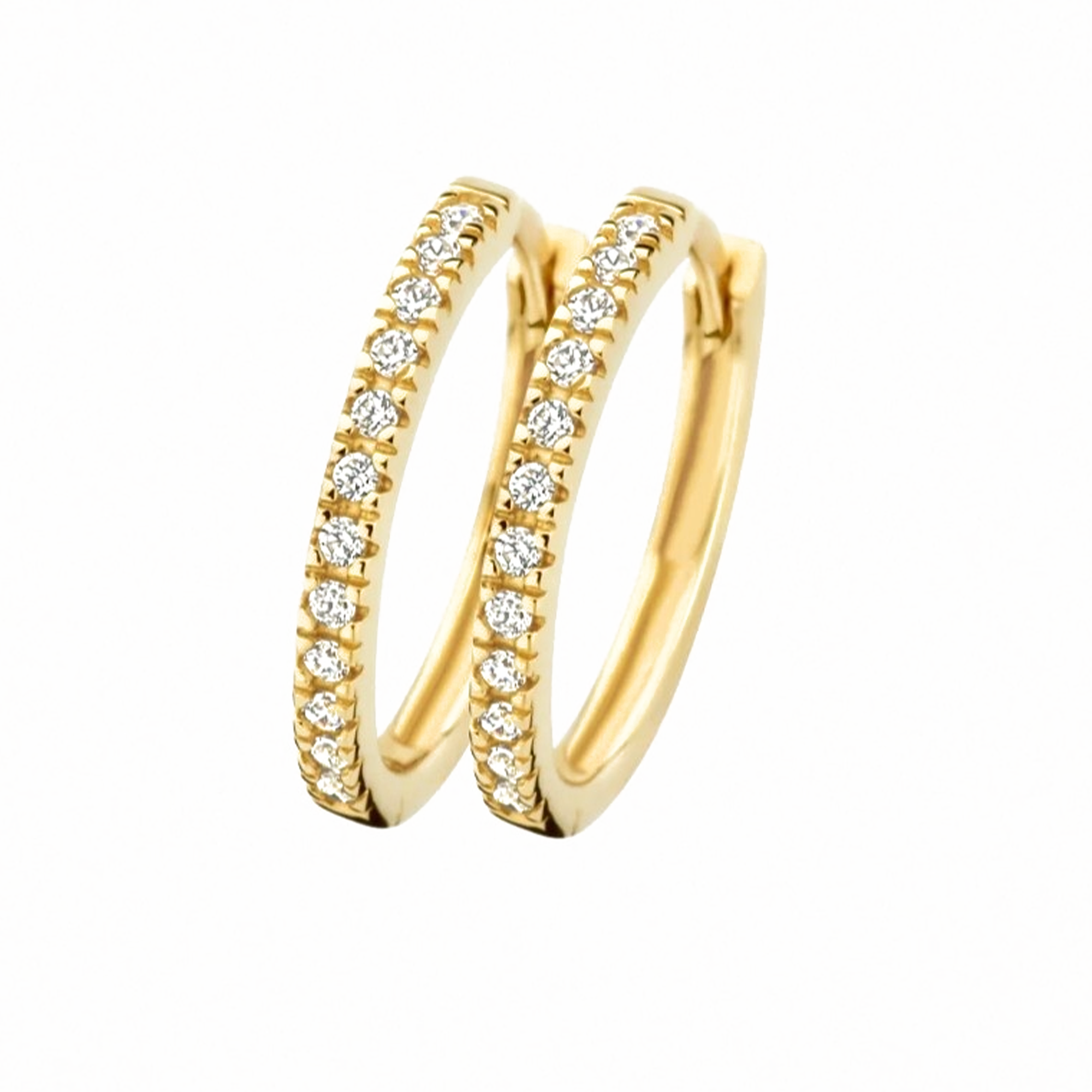 14 karaat geelgouden oorstekers - Blush - 7309YZI