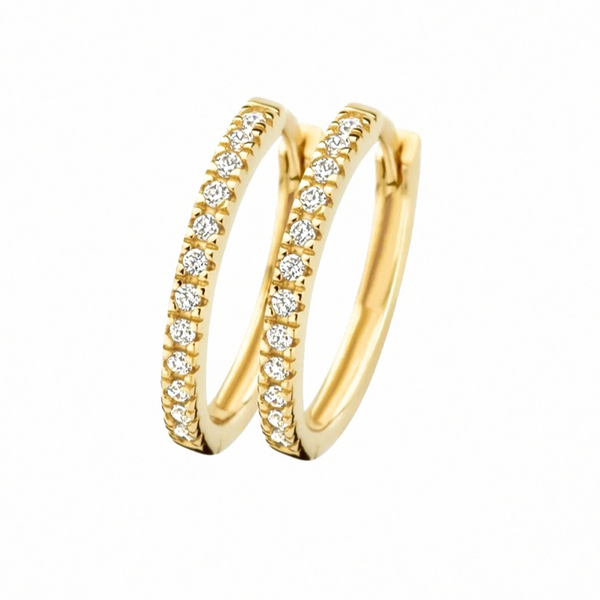 14 karaat geelgouden oorstekers - Blush - 7309YZI