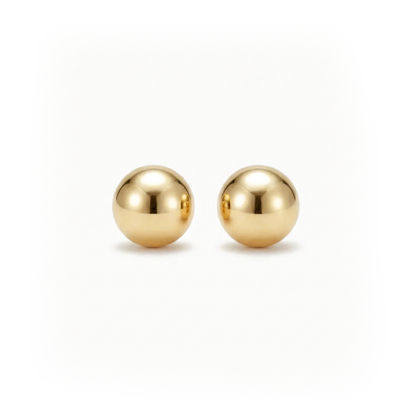 14 karaat geelgouden oorstekers - Blush - 7122YGO