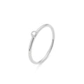 Solitair ring met diamant in rondzetting