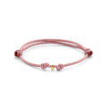 Satijn Armband Mini Roze 14k geelgoud