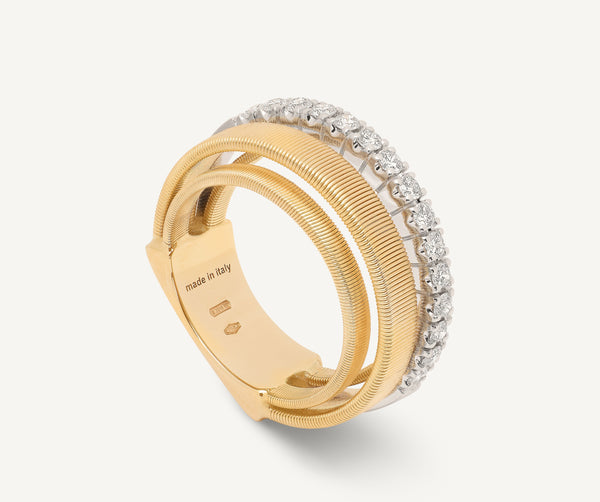 Masai - Spiraalring met diamantband - Marco Bicego - 18k Geelgoud