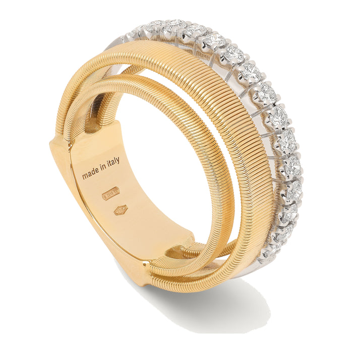 Masai - Spiraalring met diamantband - Marco Bicego - 18k Geelgoud