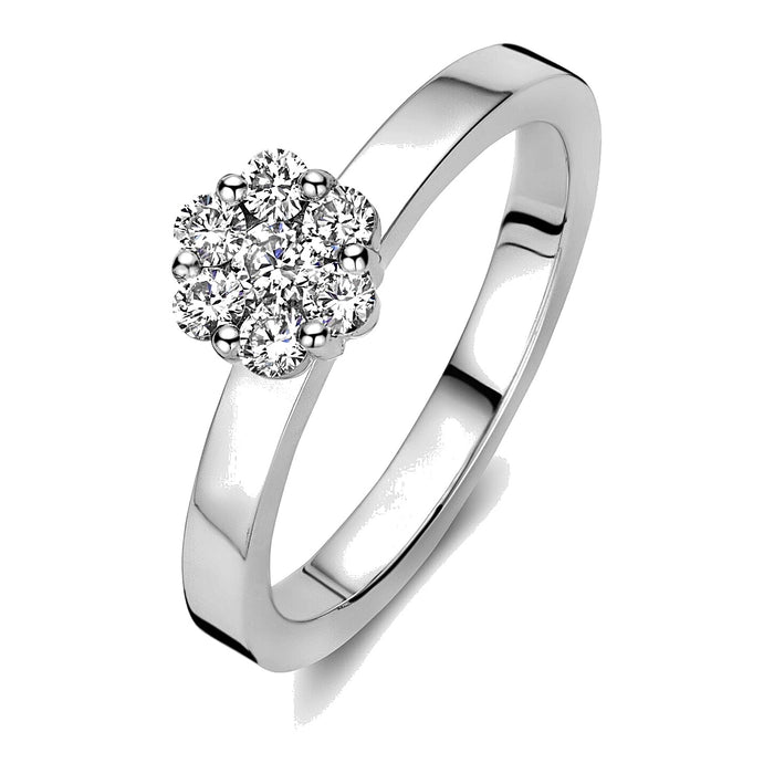 Luna met diamant  0.28ct - Antonellis - 18k Witgoud