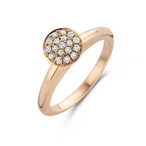 18 karaat roségouden dames ring - Capri met diamant 0,22 crt - Antonellis