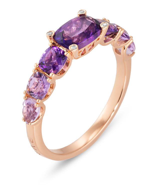 18 karaat roségouden dames ring met Amethyst - Iris - Ponte Vecchio