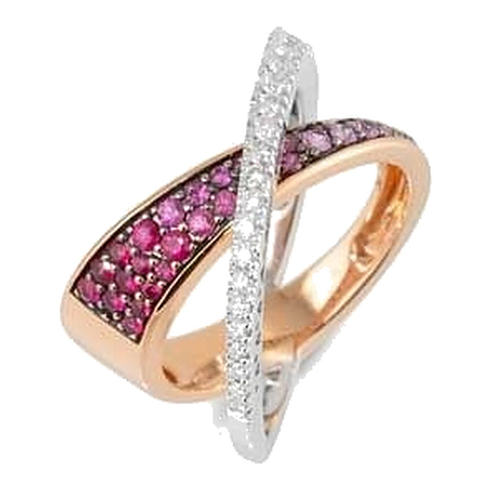 Met diamanten en robijnen - Promesse - Ponte Vecchio - 18k Geelgoud