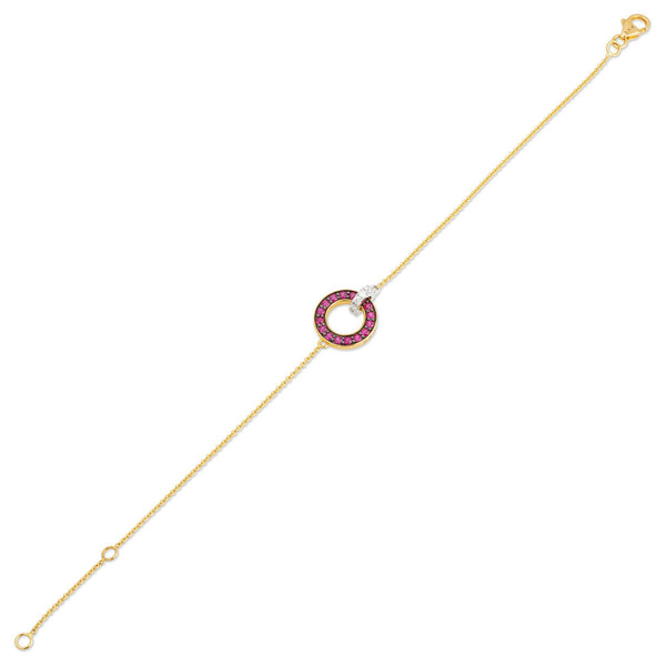 18 karaat geelgouden dames armband - Ponte Vecchio - Promesse Ruby