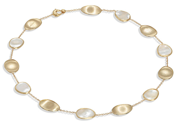 18 karaat geelgouden dames ketting - Marco Bicego - Lunaria Parelmoer
