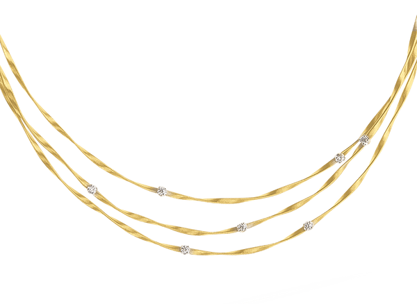 18 karaat geelgouden dames ketting - Marco Bicego - Marrakech Diamant