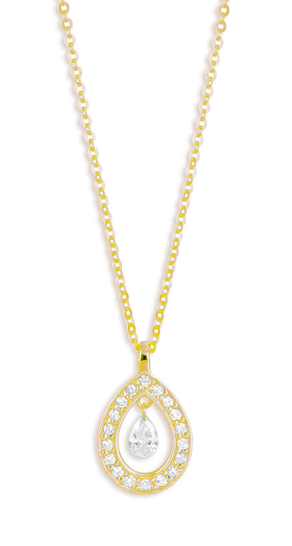 18 karaat geelgouden dames ketting - Ponte Vecchio - Vega Drop