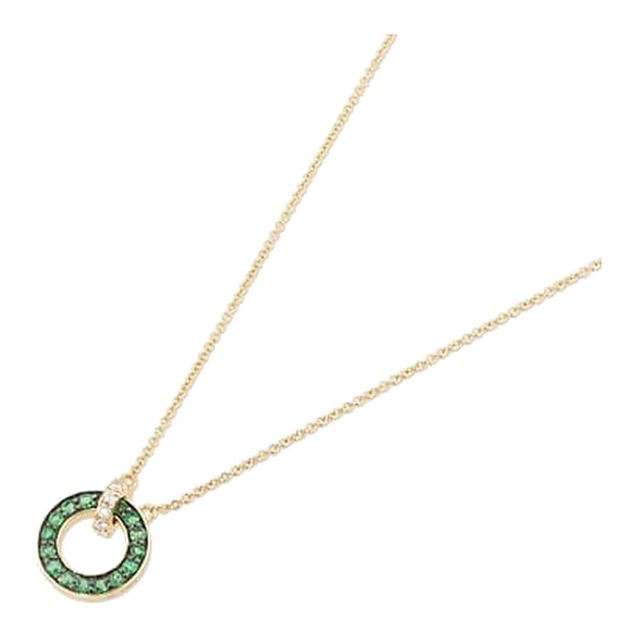 Met diamanten en smaragd - Promesse - Ponte Vecchio - 18k Geelgoud