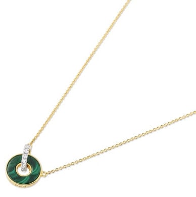 18 karaat geelgouden dames ketting met diamanten - Promesse Green - Ponte Vecchio