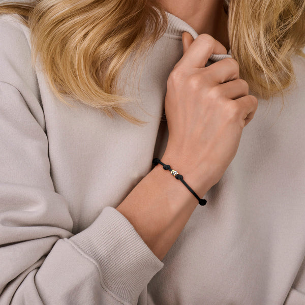 Satijn Armband Trio Tricolor - 14k Goud