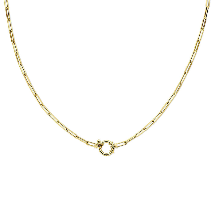 14 karaat - Geelgouden paperclip collier - Hutjens - 14k Geelgoud