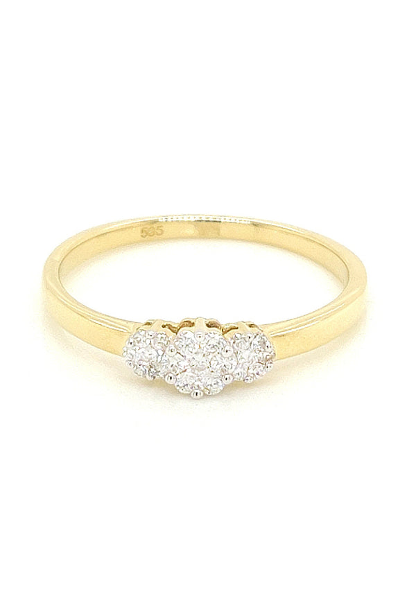 14 karaat geelgouden ring dames met diamanten 0.20 crt. - Diamond