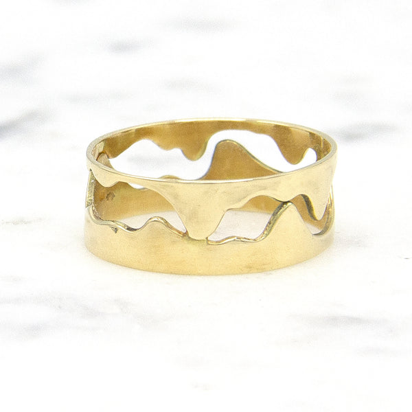 14 karaat geelgouden ring - Open - Grillo