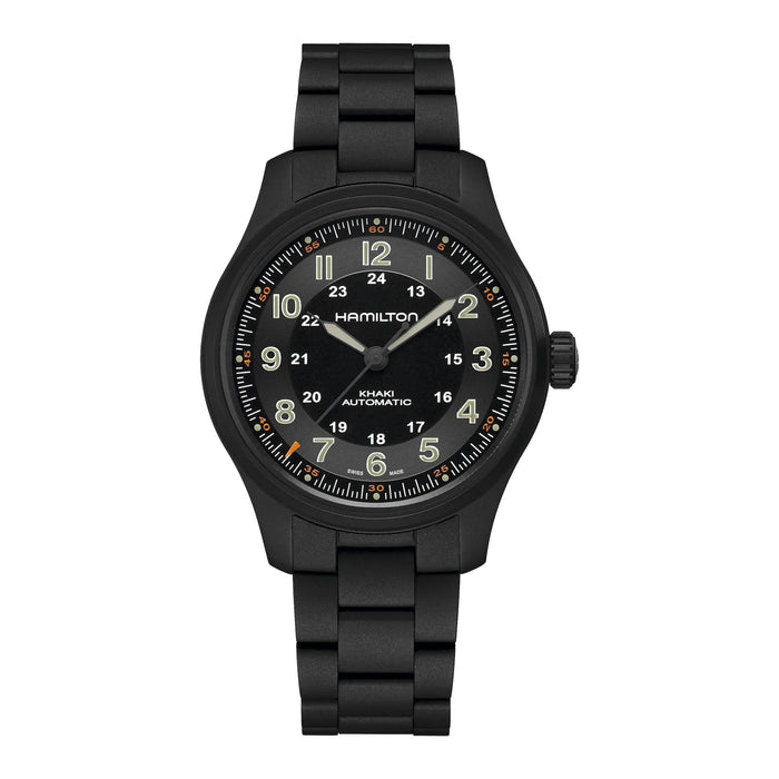 Khaki Field Titanium Auto - Hamilton - Roestvrij Staal - H70665130
