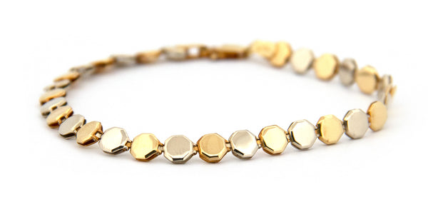 14 karaat bicolor armband - Hutjens - Octagon