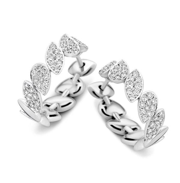 18 karaat witgouden dames oorstekers Mambo met diamant 0,63ct-Antonellis