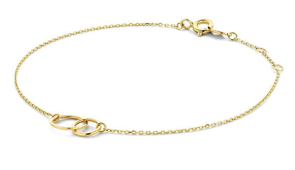 14 karaat geelgouden armband - Jackie - Double Trouble Link