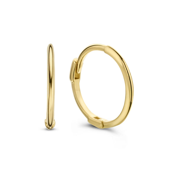 14 karaat geelgouden oorstekers - Jackie  - Mini Plain Hoops