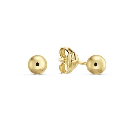 14 karaat geelgouden oorstekers - Ball Studs 4mm - Jackie