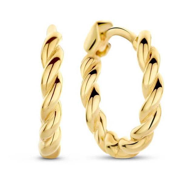 14 karaat geelgouden oorstekers - Jackie  - Litoral Hoops