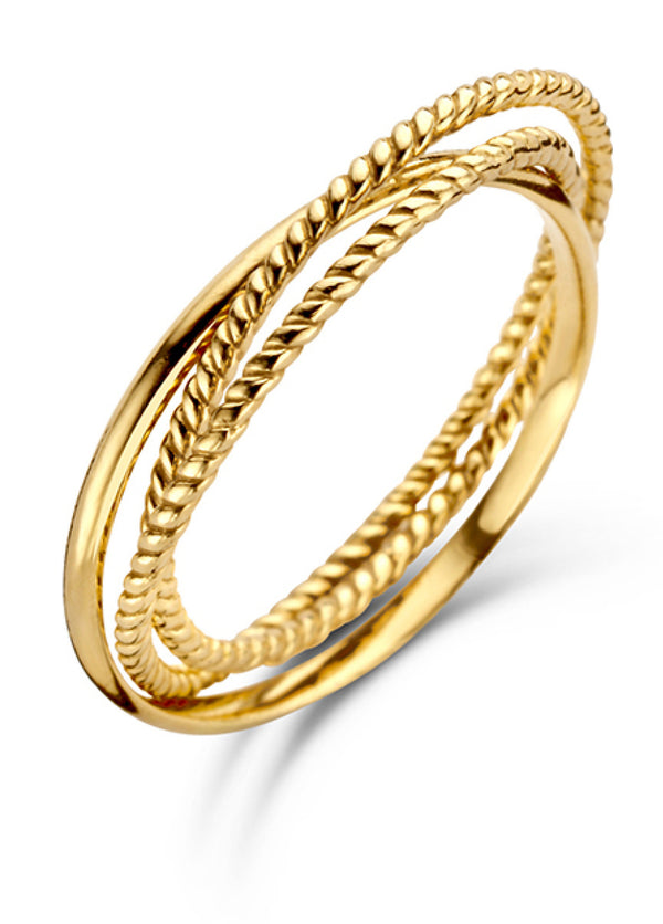14 karaat geelgouden ring - Jackie - Majorelle Trinity Ring