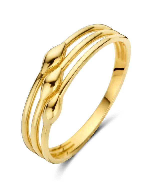 14 karaat geelgouden - White Lady Ring - Jackie