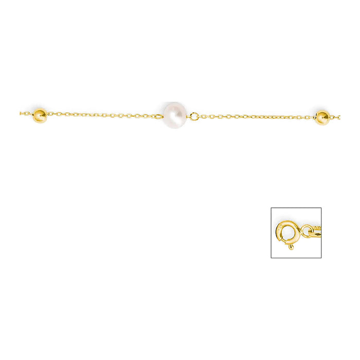 Parel armband - Hutjens - 14k Geelgoud