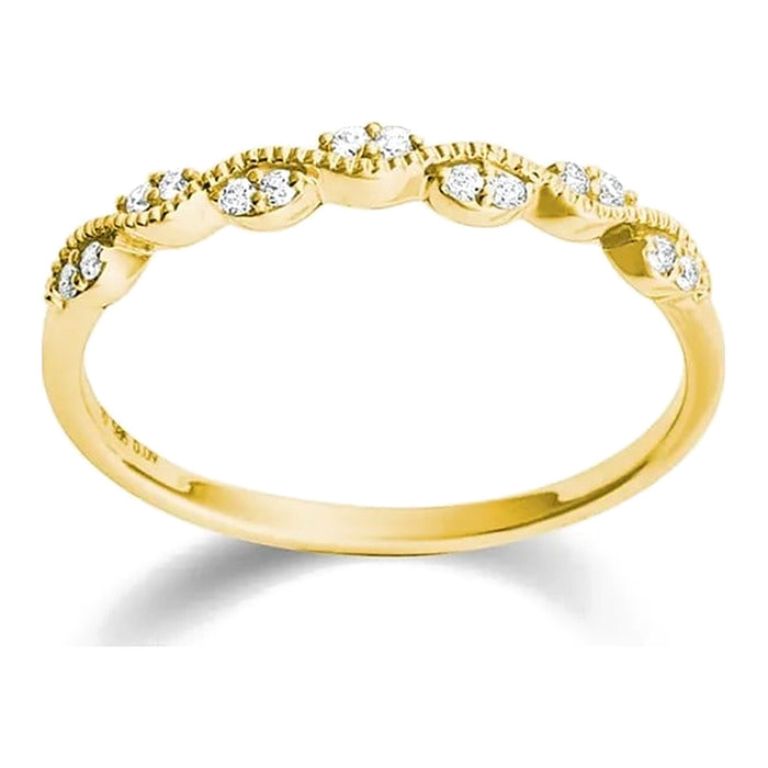 Fantasiering met diamant - 0,09 ct. - Hutjens Diamond - 14k Geelgoud
