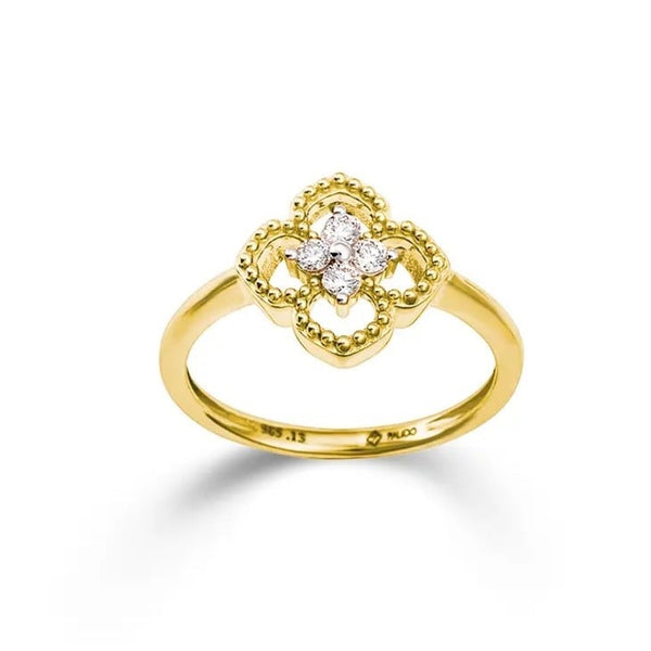 14 karaat geelgouden fantasiering met diamant - 0,14 ct - K13845G