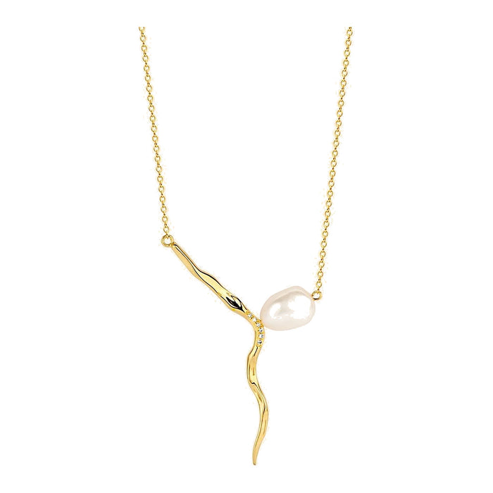 Zilveren ketting goudkleurig verguld - Marilyn Necklace - Diamanti Per Tutti - Sterling Zilver 925
