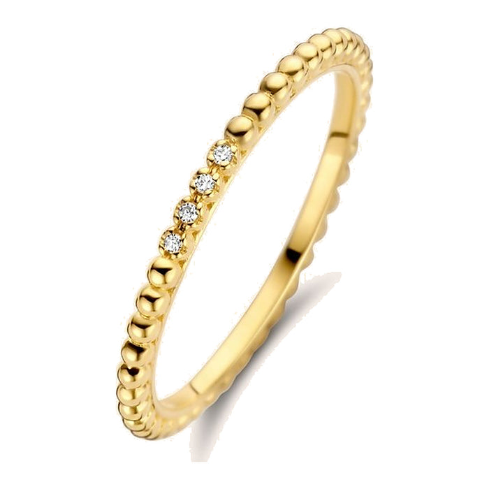Zilveren ring goudkleurig verguld - Wonder Ring - Diamanti Per Tutti - Sterling Zilver 925