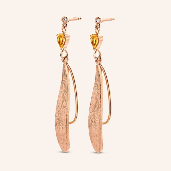 Zilveren oorstekers rosékleurig verguld - Diamanti Per Tutti - Felice Earrings