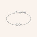 [M2043-1S1-S15S16S17] Infinity Bracelet (White Plated)
