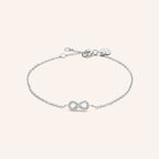 [M2043-1S1-S15S16S17] Infinity Bracelet (White Plated)