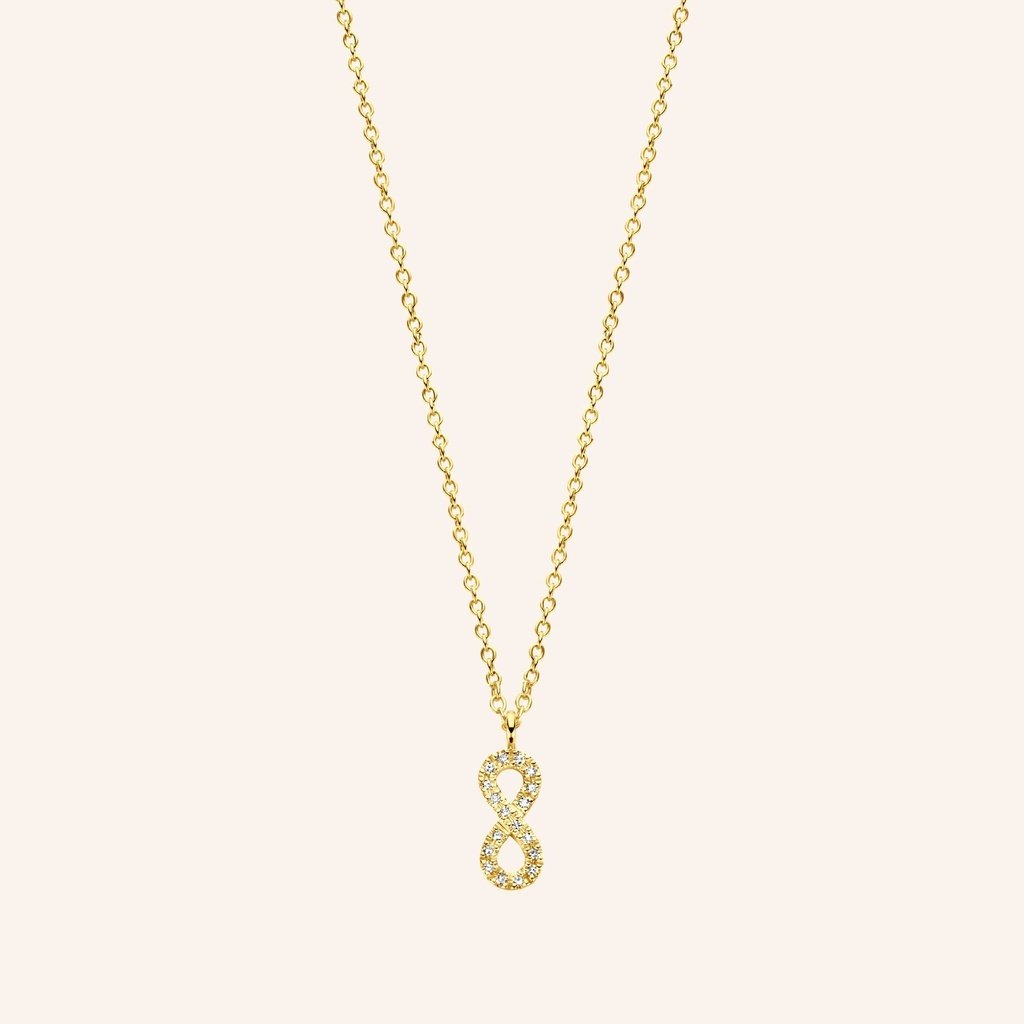 [M2044-3S3-S38S40S42] Infinity Necklace (Yellow Gold Plated)