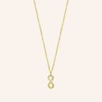 [M2044-3S3-S38S40S42] Infinity Necklace (Yellow Gold Plated)