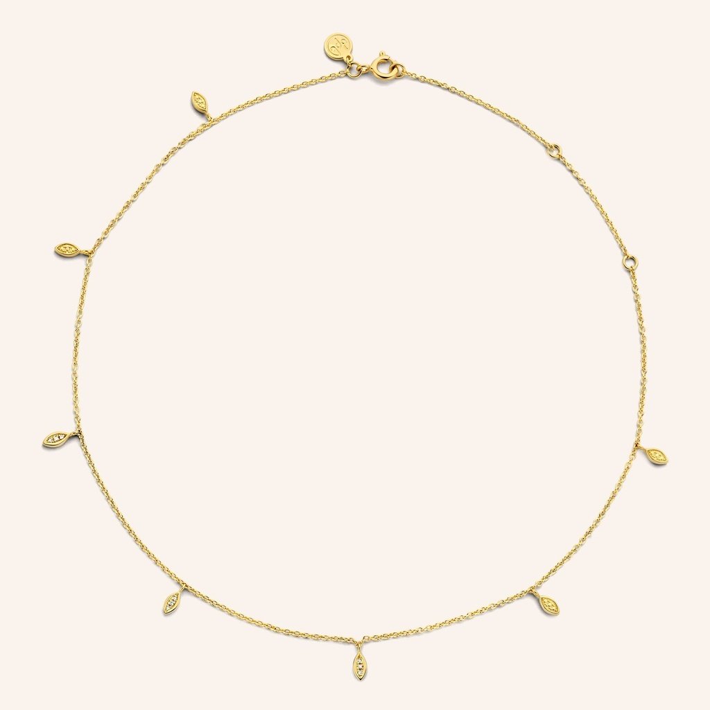 [M2055-3S3-S354045] Bella Vita Necklace (Yellow Gold Plated)