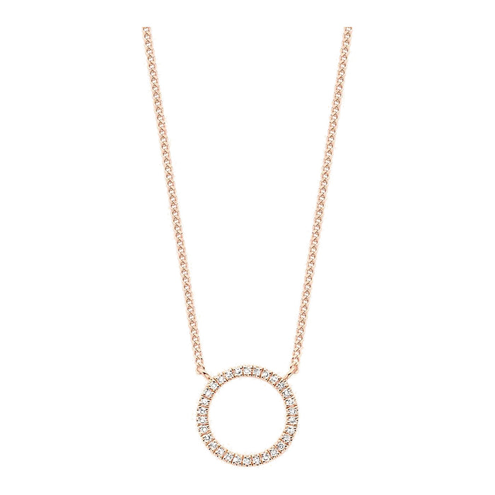 Zilveren ketting rosékleurig verguld - Mars Necklace - Diamanti Per Tutti - Sterling Zilver 925