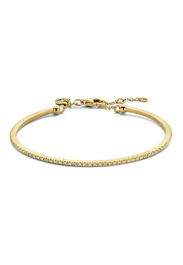 Zilveren armband goudkleurig verguld - Diamanti Per Tutti - Ever Bangle Bracelet
