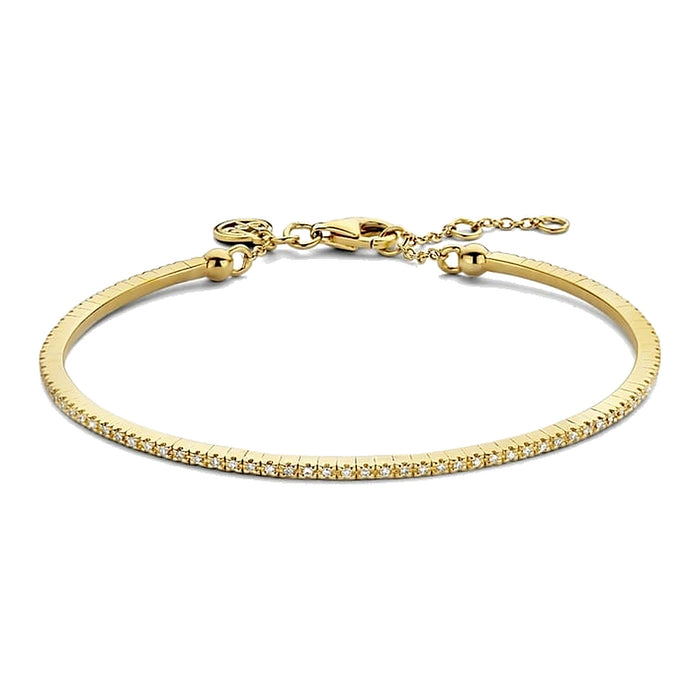 Zilveren armband goudkleurig verguld - Ever Bangle Bracelet - Diamanti Per Tutti - Sterling Zilver 925