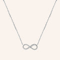 [M2202-1S3-S38S40S42] Big Infinity Necklace (White Plated)