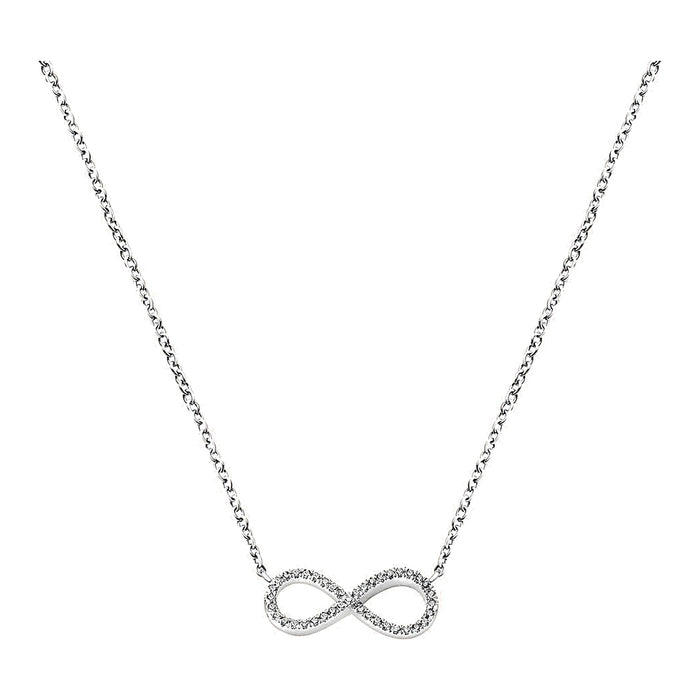 Zilveren ketting - Big Infinity Necklace - Diamanti Per Tutti - Sterling Zilver 925