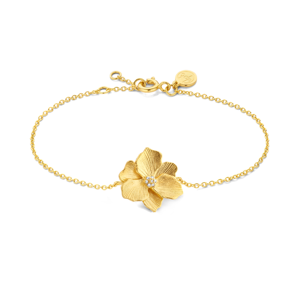 [M2328-3S1-S15S16S17] Jasmine Bracelet (Yellow Gold Plated)